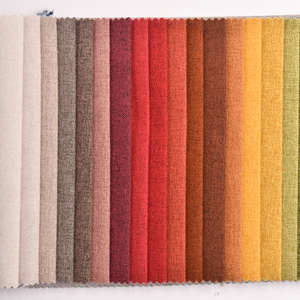 Tela de sofá textil para el hogar barata al por mayor, tela tipo Lino, tela tejida para tapicería de poliéster 100%/silla de sofá para sala de estar - Product Image 5