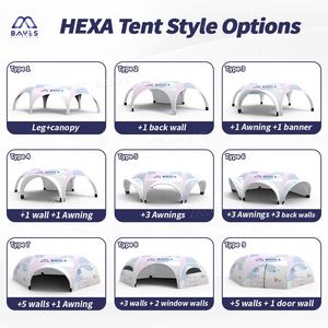 Grande tente gonflable, tente géante d'exposition d'aviation, pavillon d'exposition, auvent hermétique, tente gonflable connecté - Product Image 5