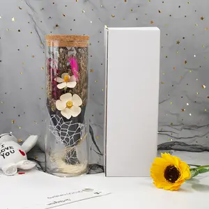 स्काई स्टार सूखे फूल कांच की बोतल फूलों का एक गुच्छा रचनात्मक सूखे फूल वेलेंटाइन डे उपहार सेट