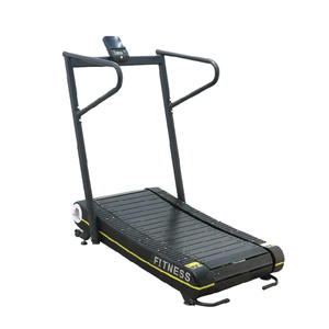 Treadmill dalam ruangan, peralatan Gym komersial latihan rumah tanpa daya layar LED Manual desain bermotor melengkung 15-20km/h kecepatan - Product Image 1