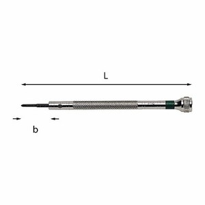 Destornillador de precisión 342 Ph con cabezal de longitud L y agarre moleteado para reparación de electrónica - Product Image 1