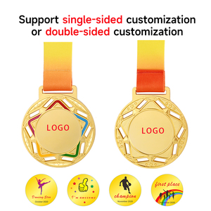 Médailles de compétition sportive en métal vierge, vente en gros, or et argent, faites votre propre médaille personnalisée avec <span class=keywords><strong>ruban</strong></span>, Offre Spéciale - Product Image 3