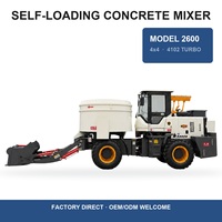 Camion malaxeur à béton de type tambour de 1,5 m³, mini, système entièrement hydraulique, moteur, décharge à bouche plate, 92 kW, 5000 kg, pour maison de campagne