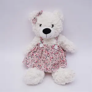 Профессиональный поставщик плюшевых игрушек милый плюшевый мишка OEM плюшевый медведь в голубом и розовом платье для детей подарок на выпускной медведь