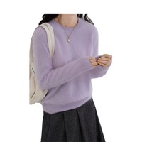Pulls en cachemire brossé personnalisables pour l'hiver 2025, cardigan décontracté pour femmes, pull en tricot pour femmes