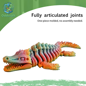 <span class=keywords><strong>Mosasaurus</strong></span> imprimé en 3D, monobloc avec articulations mobiles, modèle de dinosaure à mouvements libres, cadeau et ornement pour enfants - Product Image 1