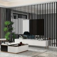 Grand Rouleau de Papier Peint Épais Auto-Adhésif en PVC, Panneau Mural 3D à Grille avec Texture Réfléchissante Effet Miroir pour la Décoration Artistique de la Maison