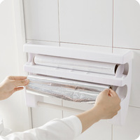 Support mural pliable en plastique pour essuie-tout, film alimentaire, bouteilles de sauce, et organisateur de rangement pour papier d'aluminium