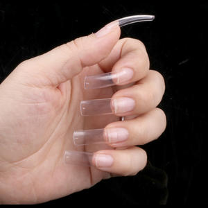 TSZS Nouveaux produits professionnels pour les ongles 2024, 500 pièces, pointes d'ongles artificielles en ABS, demi-couverture carrée moyenne, transparentes, naturelles, pour salon - Product Image 4