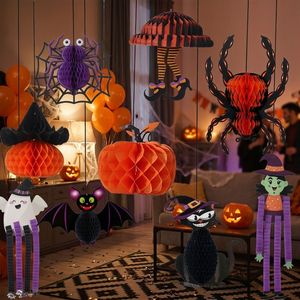 Decoraciones Colgantes de Papel de Panal para <span class=keywords><strong>Halloween</strong></span>, Adornos 3D de Piernas de Bruja para Techo de Fiesta, Decoración para el Hogar, Aula o Fondo Fotográfico - Product Image 2