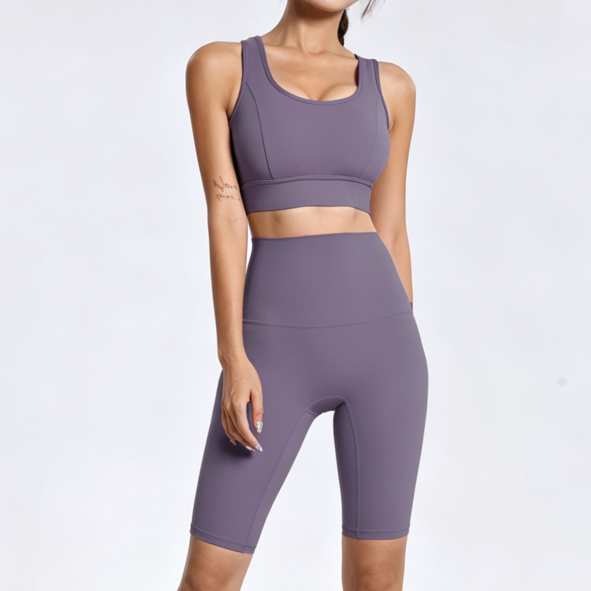 Ensemble 2 pièces violet tomate soja
