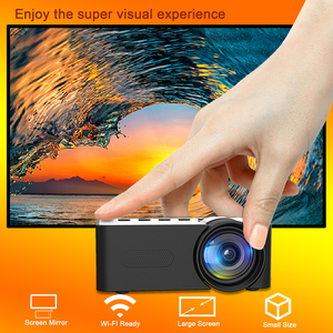 Nouveau projecteur portable mini YT100 pour la maison, format 16:9, compatible avec la mise en miroir d'écran, Miracast, Airplay, <span class=keywords><strong>Dlan</strong></span>, Wifi, projecteur sans fil pour téléphone portable - Product Image 6