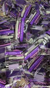 Popolare set di pedicure kit di pedicure di colore viola 5 pezzi con punta di pusice tampone - Product Image 3