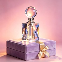Flacon vide de 5 ml pour Attar Arabe, en verre transparent décoratif, pour huile d'Oud, huile essentielle ou parfum