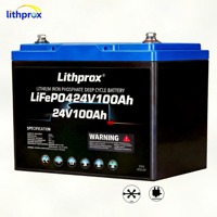 Batterie de traction industrielle 24V 100AH LiFePO4, cellule haute efficacité pour transpalette, certifiée UL UN38.3 CE RoHS, service OEM ODM, longue durée de vie