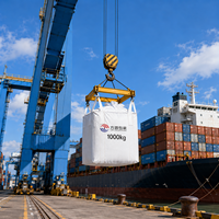 Sac Jumbo FIBC en PP imprimé sur mesure, conteneur en vrac à panneau en U de 1000 kg, facteur de sécurité 5:1 pour l'emballage industriel minier et de construction