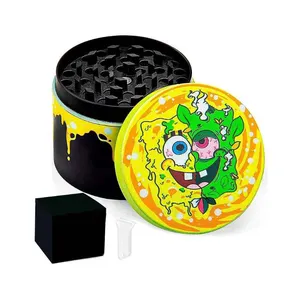 Fumar Acessórios Portátil Mini Logotipo Personalizado Spice Smoke Tobacco Grinder Para Moer Ervas Secas