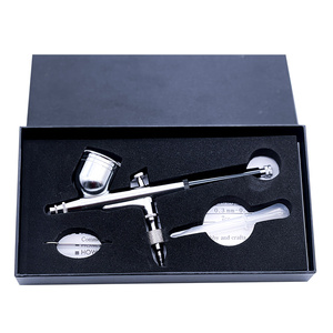 Pistolet aérographe à gravité 7 ml pour la création artistique, pistolet aérographe chromé avec queue creuse réglable, facile à nettoyer pour une pulvérisation créative - Product Image 2