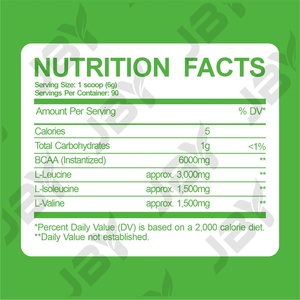 JBY Factory levert <span class=keywords><strong>BCAA</strong></span> Healthcare grondstof, <span class=keywords><strong>BCAA</strong></span> supplement, aminozuur <span class=keywords><strong>BCAA</strong></span> poeder - Product Image 5