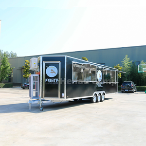 Remorque de camion de nourriture de 9m avec le bar extérieur mobile de camion de boisson de cuisine complète imbisswagen <span class=keywords><strong>foodtruck</strong></span> - Product Image 4
