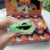 Jouets anti-stress à presser en maltose, en forme de citrouille d'Halloween, amusants, à rebond lent, cadeau de fête