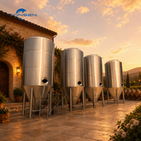 Cuve de Fermentation Conique à Double Enveloppe en Acier Inoxydable 304 316 Personnalisée Tonsen pour Installation de Brasserie Artisanale