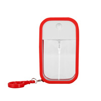 Flacon pulvérisateur de parfum en plastique rouge rose de 40 ml 45 ml 50 ml, format carte de crédit, vaporisateur de poche pour rafraîchir l'haleine