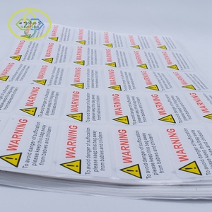 Tùy Chỉnh In Ấn Nhãn Cảnh Báo <span class=keywords><strong>Sticker</strong></span> Dính Giấy Nghẹt Thở Cảnh Báo An Ninh <span class=keywords><strong>Sticker</strong></span> - Product Image 5