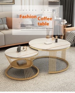 Ánh <span class=keywords><strong>s</strong></span>áng sang trọng Slate Bàn cà phê đơn giản nổi tiếng nhà phòng khách phụ kiện kim loại đứng chống cháy Bàn cà phê - Product Image 1