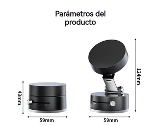 <b>Live</b> <b>streaming</b>, Foldable magnetic car phone mount, 360-degree adjustable metal mount for the console - Product Image 3