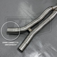 Système d'échappement professionnel à tube intermédiaire de longueur égale pour M3 M4 F80 F82 3.0T - 70 mm en acier inoxydable soudé à l'arc à l'argon
