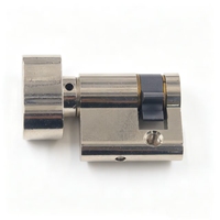 Cylindre de serrure sans clé profil européen demi-laiton pour porte de salle de bain et chambre, cylindre de serrure de porte WC sans clé pour intimité