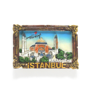 Imán de nevera de resina 3D para regalo turístico, <span class=keywords><strong>Estambul</strong></span>, Turquía, ciudad pintada a mano, recuerdo, imán de nevera personalizado - Product Image 6