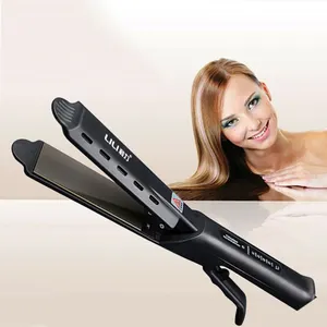 Ceramic tourmaline wide plate fast heat flat iron hair straightener