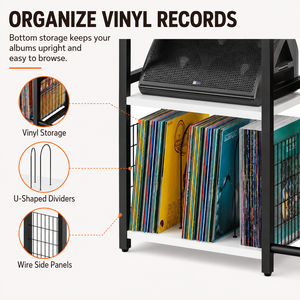 Custom Guitar Stand for Multiple Guitars <b>Rack</b> Holder with Side Shelf Acoustic <b>Record</b> Player - Product Image 3