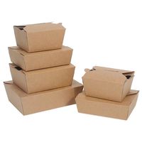 Boîte de papier de frites à emporter emballage alimentaire boîtes de kraft de burger d'aile de poulet personnalisées conteneur de boîte de restauration rapide à emporter