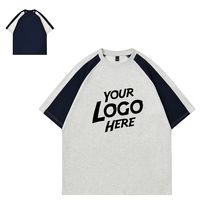 Fabricants de vêtements personnalisés couleur bloquant 260 grammes 100% coton été nouveautés col rond manches courtes t-shirt pour hommes