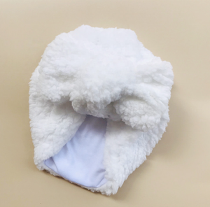2025 bébé polaire Bonnet hiver bébé filles chapeau Super doux chaud épaissir laine d'agneau arc enfant en bas âge Turban nouveau-né extérieur bonnet chapeau - Product Image 5