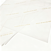 Papier de soie métallique imperméable de luxe, imprimé avec logo personnalisé, pour l'emballage de vêtements et de cadeaux