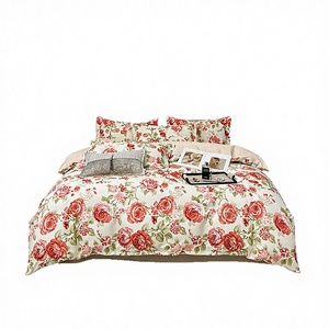 Ensemble de literie 3 pièces haut de gamme moderne en tissu imprimé sur mesure, taille Queen, pour toutes les saisons, drap et taie d'oreiller, usage domestique et hôtelier, 100TC polyester - Product Image 2