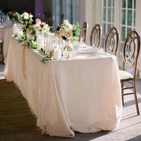 Nappe en lin de coton beige hôtel Restaurant fête maison dîner nappe à ourlet pour décorations de mariages