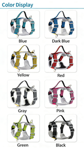 紛失防止犬用ハーネス リード付き 反射材付き耐摩耗性犬用チェストハーネス 屋外用 - Product Image 6