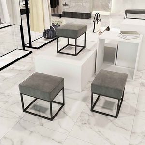 Taburete de prueba de zapatos de Metal minimalista moderno <span class=keywords><strong>banco</strong></span> de sofá de sala de montaje largo Simple para cambiar zapatos para gimnasio y tiendas de ropa - Product Image 2