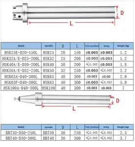 Borui Precision Lathe &amp; Milling Machine Spindle <strong>Testing</strong> Rod BT HSK Spindle Runout for Mandrel - Product Image 6