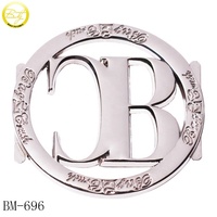 Portefeuille en alliage de zinc plaque de nom de marque sacs de créateur creux étiquettes en métal accessoire concepteur étiquette de lettre en métal pour portefeuille en cuir