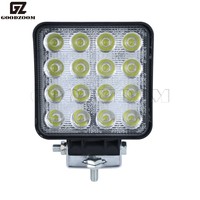 GOODZOOM, 4 pulgadas, 24V, luz de trabajo Led cuadrada, Lámpara de trabajo, faro LED, faro delantero de conducción para coche, camión, remolque todoterreno, 29W