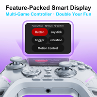 Manette PC Honcam, écran interactif, manette sans fil, 1800 mAh, joystick à effet Hall, déclencheur, lumière RVB pour PC, Switch, PS4