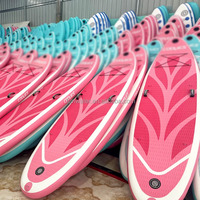 Personnalisation professionnelle équipement de jeu d'eau surf rose SUP ISUP planche de surf gonflable Stand up Paddle Board
