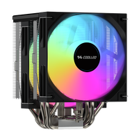 COOLLEO A60T ARGB Radiateur PC à double tour avec 6 caloducs, refroidisseur d'air pour processeur LGA115X/1200/1700/1851AMD, refroidissement profond pour le jeu, TDP 245W