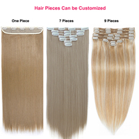 Extensions de cheveux humains bouclés bruns et blonds à clipser, extensions de cheveux humains bouclés crépus à clipser en stock